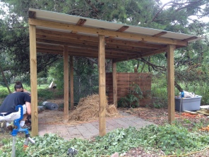 The shed structure before.