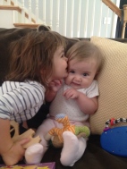 Kissing her favorite baby, Ivey:)